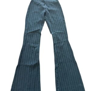 Aerie Black Striped Flare Leggings